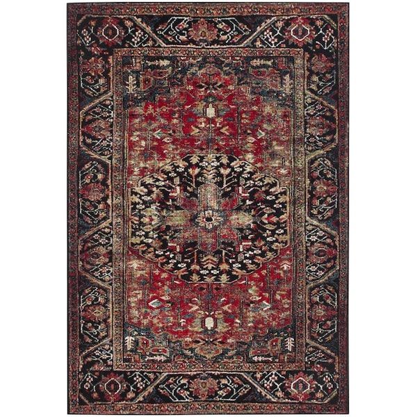 Safavieh VIntage Hamadan Small Rectangle Area Rug Red & Multi - 4 x 6 ft. VTH215A-4 - main